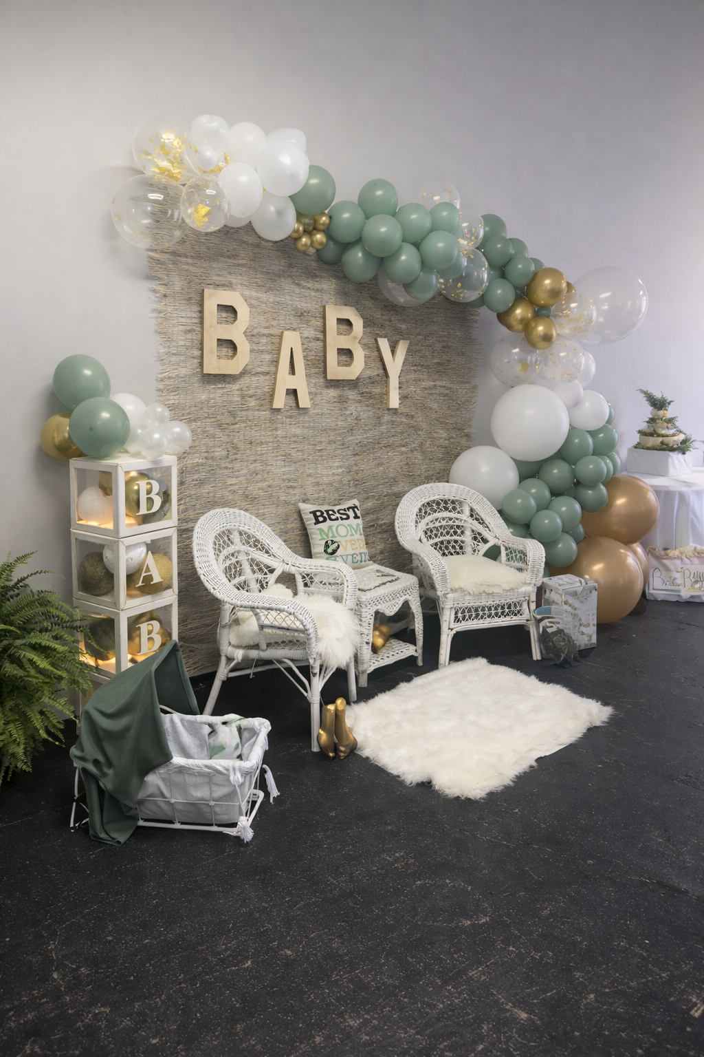 Baby shower setup at The 1889