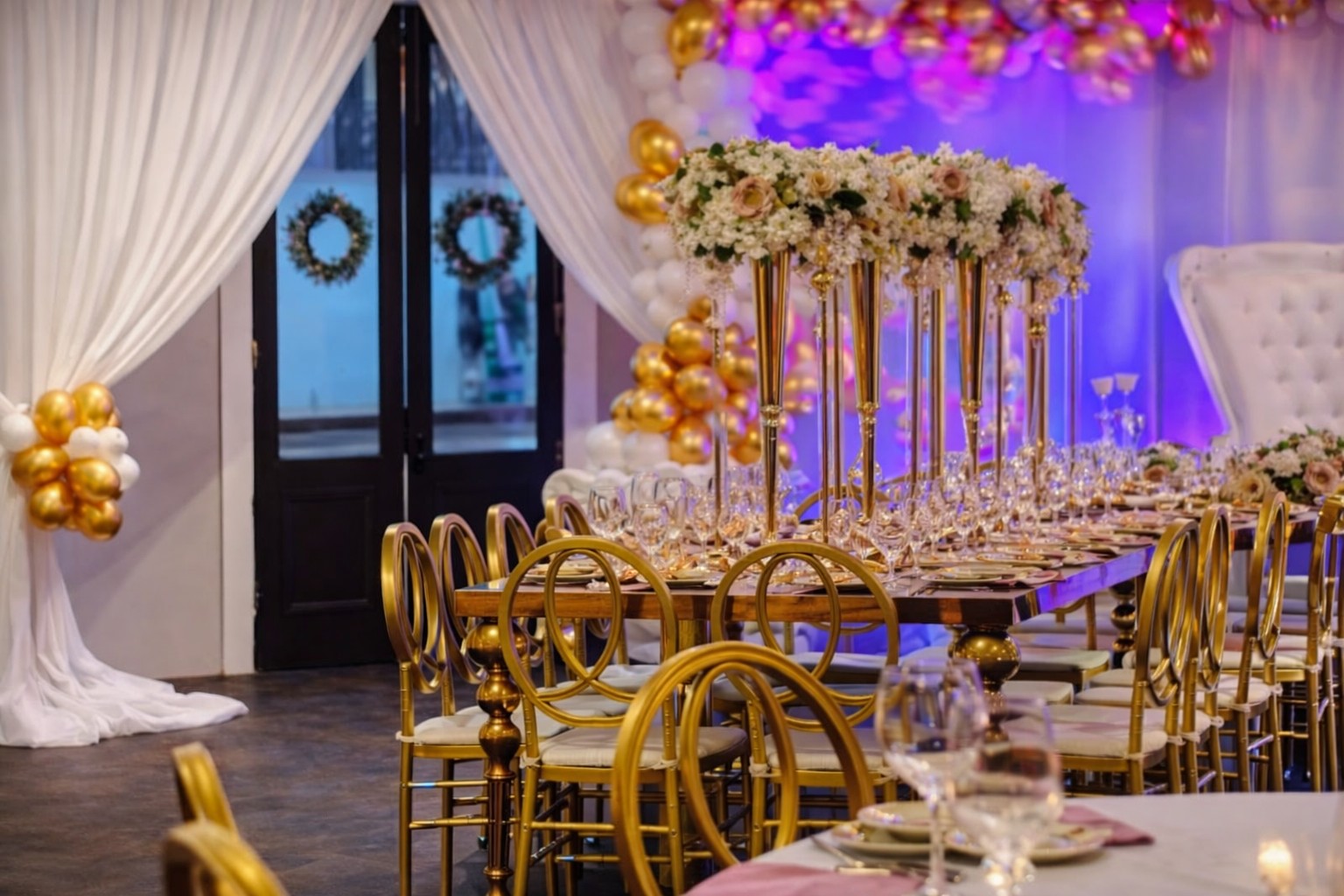 Elegant setup at The 1889