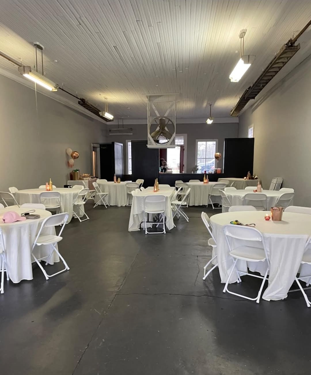 Party table setup at The 1889
