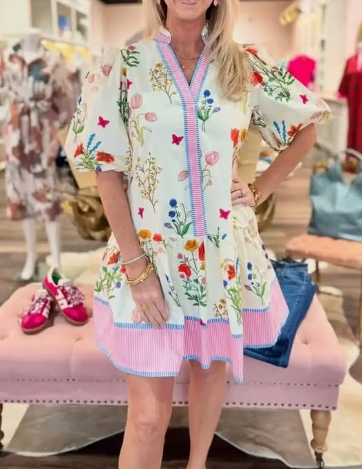 Spring and summer floral dress styled by Adorn